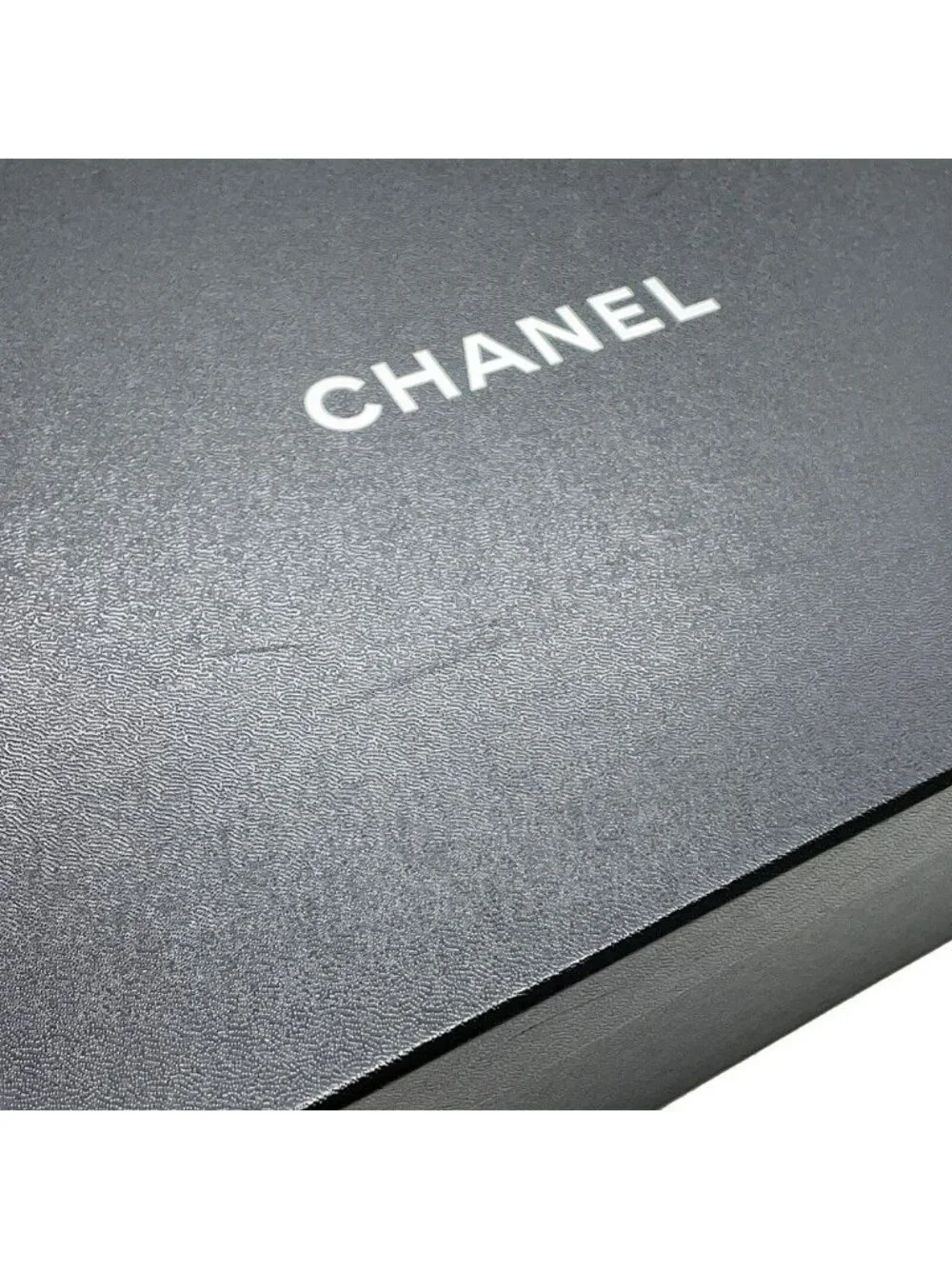 Chanel Loafers CC Logo Chain Patent Leather 37 Light Gray